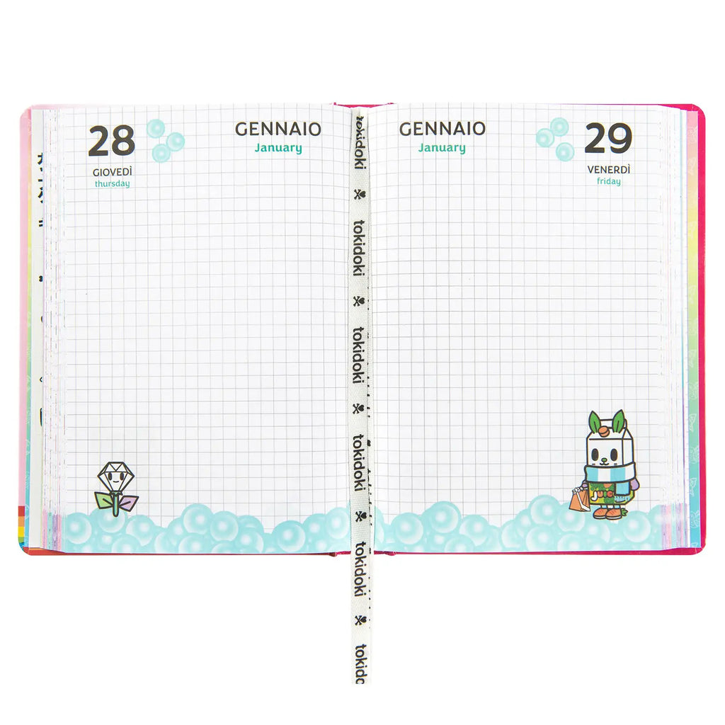 AGENDA - SUPERDIARIO 12 MESI 2026-2027 TOKIDOKI FUXIA
