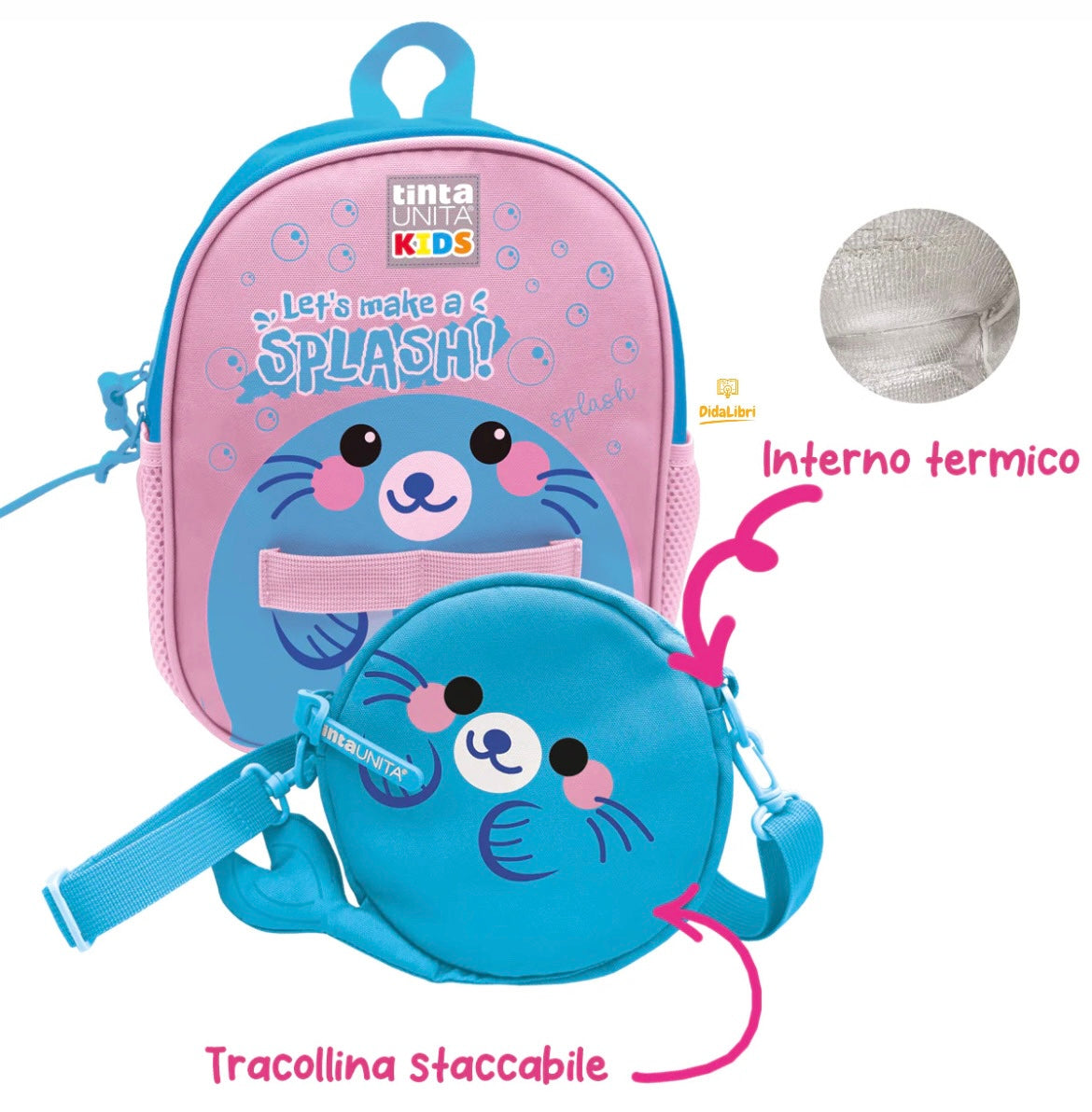 ZAINO ASILO KIDS tinta unita  2 IN 1 CON TRACOLLA Immagine principale del prodotto