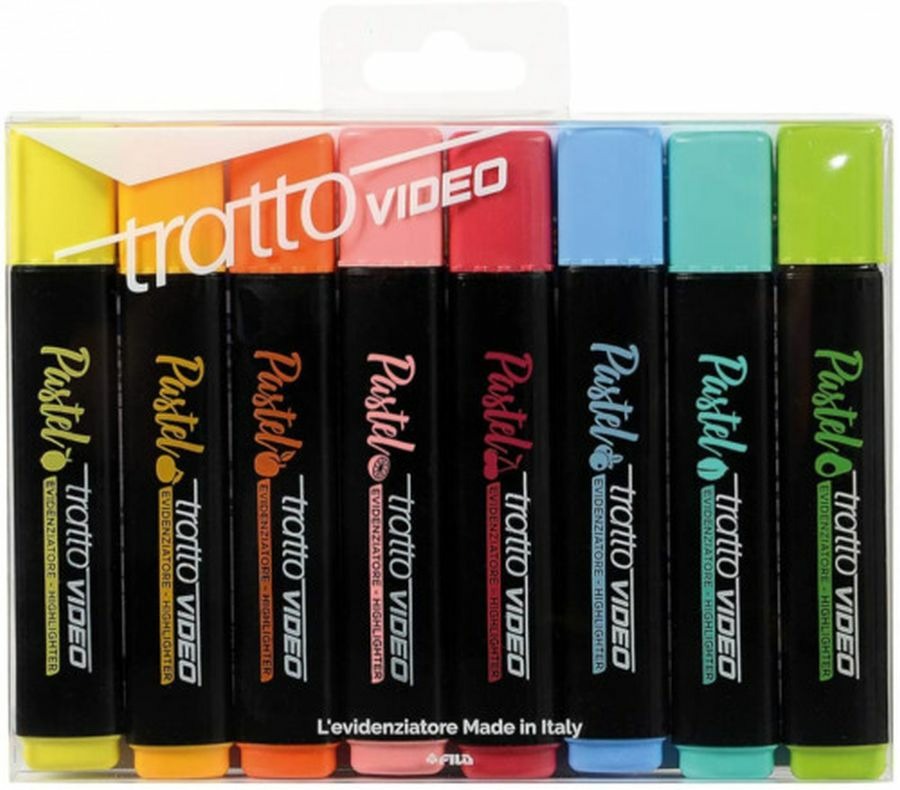 Copertina del libro SET DI 8 EVIDENZIATORI TRATTO VIDEO Immagine principale del prodotto