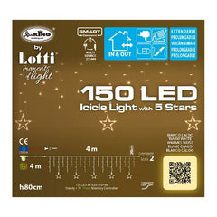 Copertina del libro TENDA 150 LED BIANCO CALDO CON 5 STELLE