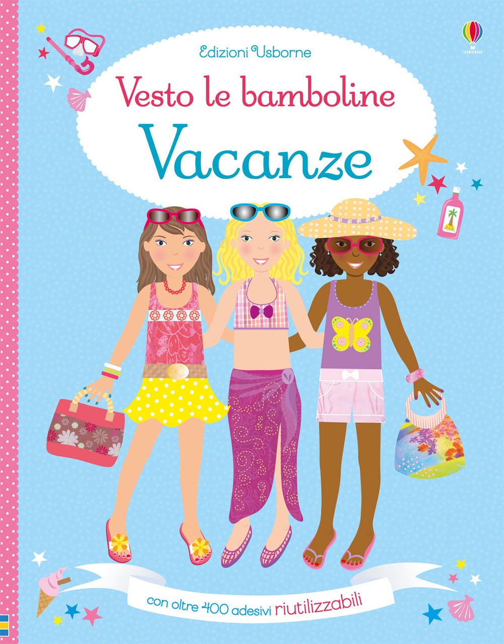 Copertina del libro VACANZE. VESTO LE BAMBOLINE. CON ADESIVI