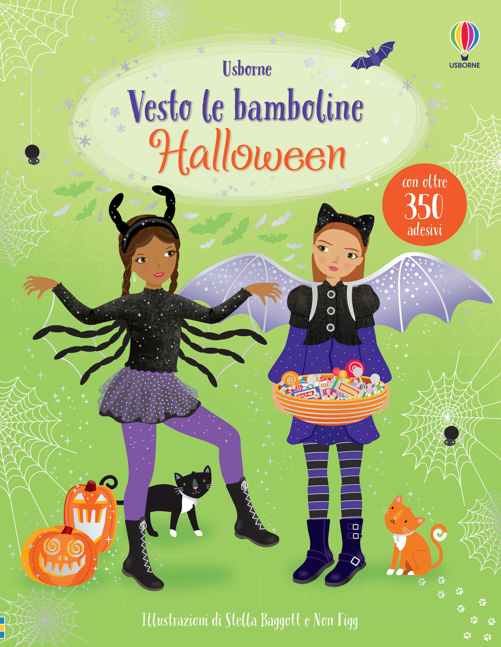 Copertina del libro HALLOWEEN. VESTO LE BAMBOLINE. CON ADESI Immagine principale del prodotto