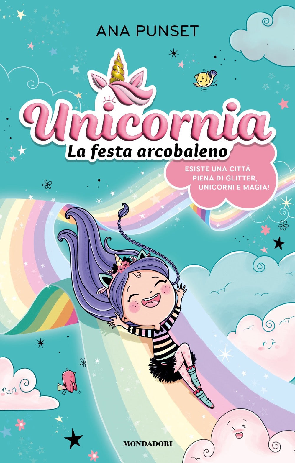 Copertina del libro UNICORNIA. LA FESTA ARCOBALENO