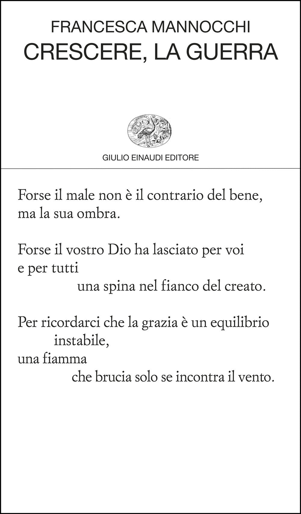 Copertina del libro CRESCERE, LA GUERRA