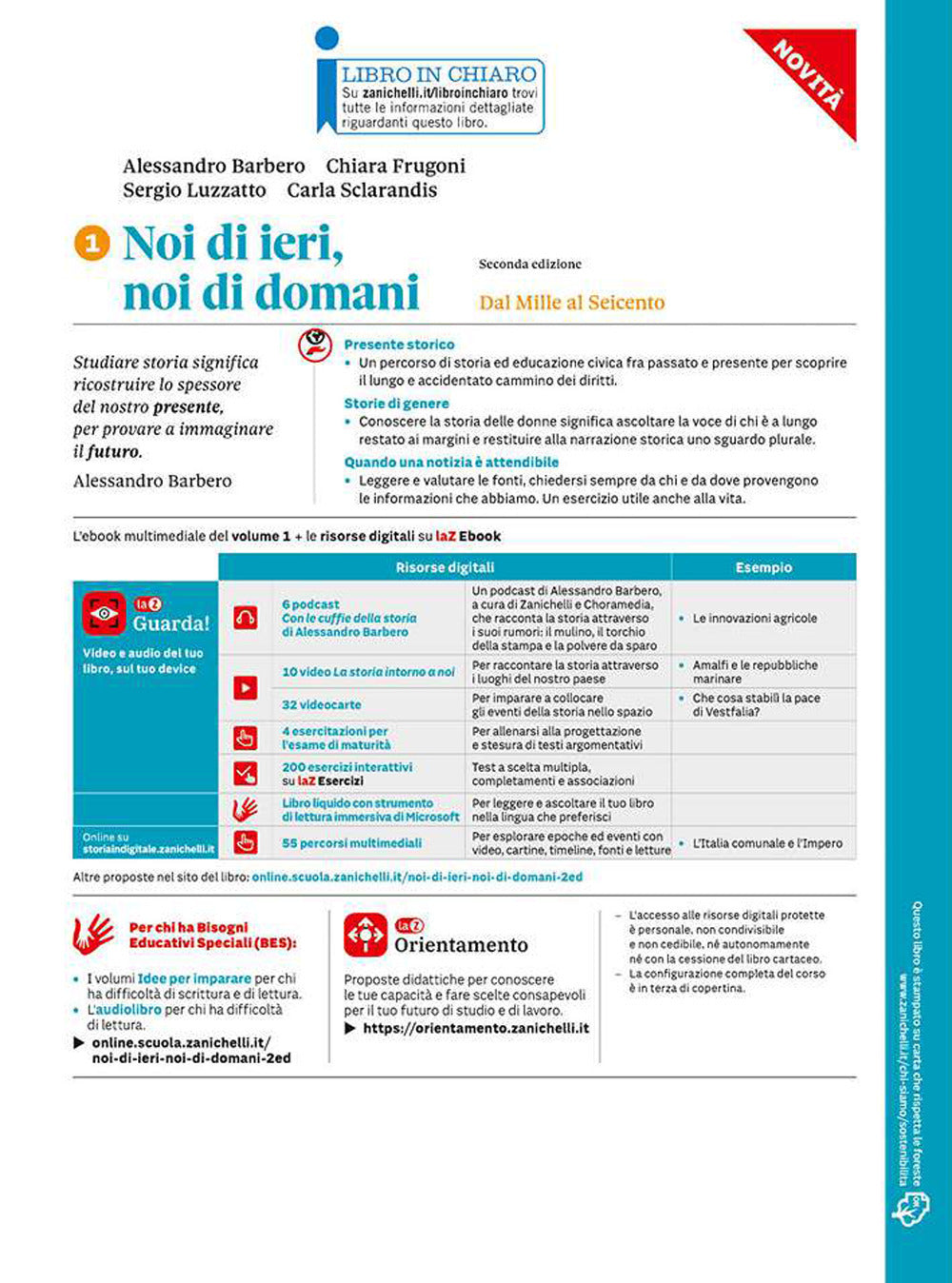 Copertina del libro NOI DI IERI NOI DI DOMANI. CON EDUCAZION