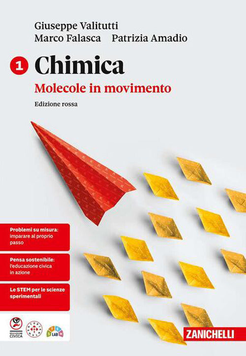 Copertina del libro CHIMICA: MOLECOLE IN MOVIMENTO ROSSA 1 E