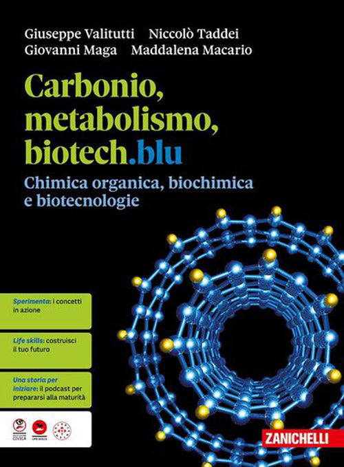 Copertina del libro CARBONIO METABOLISMO BIOTECH.BLU CHIMICA