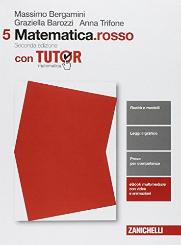 Copertina del libro MATEMATICA ROSSO SECONDA ED. 5 ED. MISTA
