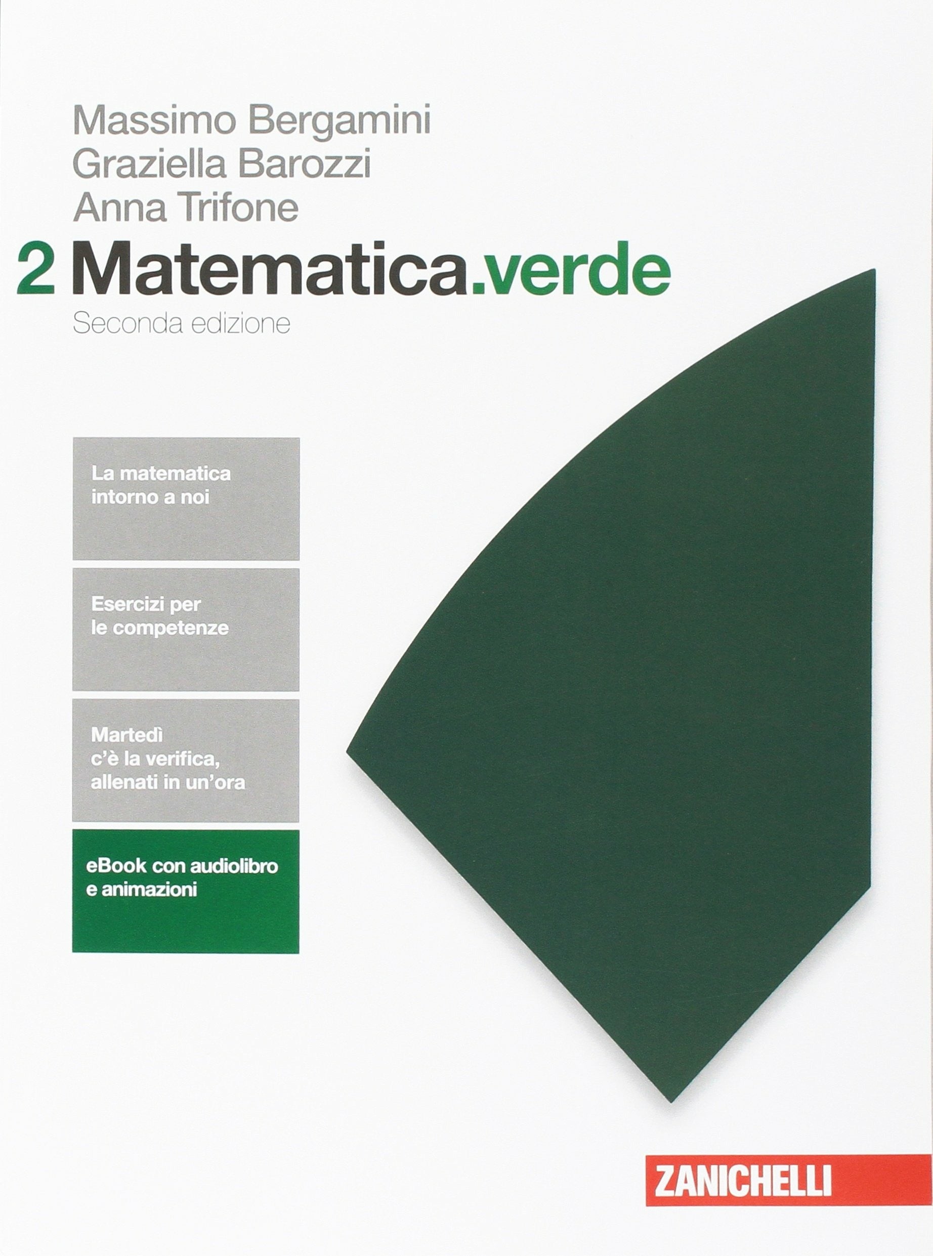 Copertina del libro MATEMATICA VERDE SECONDA ED. 2 ED. MISTA
