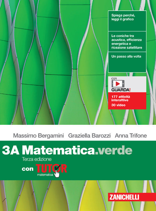 Copertina del libro MATEMATICA VERDE TERZA ED. 3A+3B ED. MIS Immagine principale del prodotto