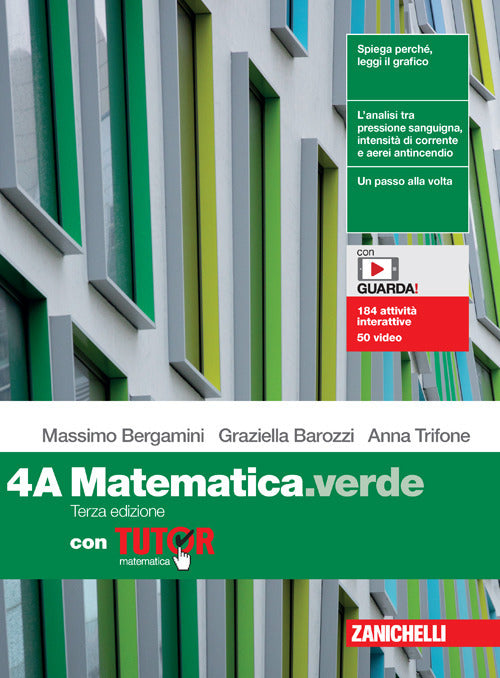 Copertina del libro MATEMATICA VERDE TERZA ED. 4A+4B ED. MIS