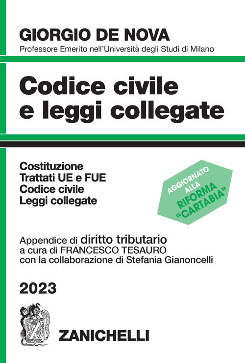 Copertina del libro CODICE CIVILE E LEGGI COLLEGATE 2023 ED. Immagine principale del prodotto