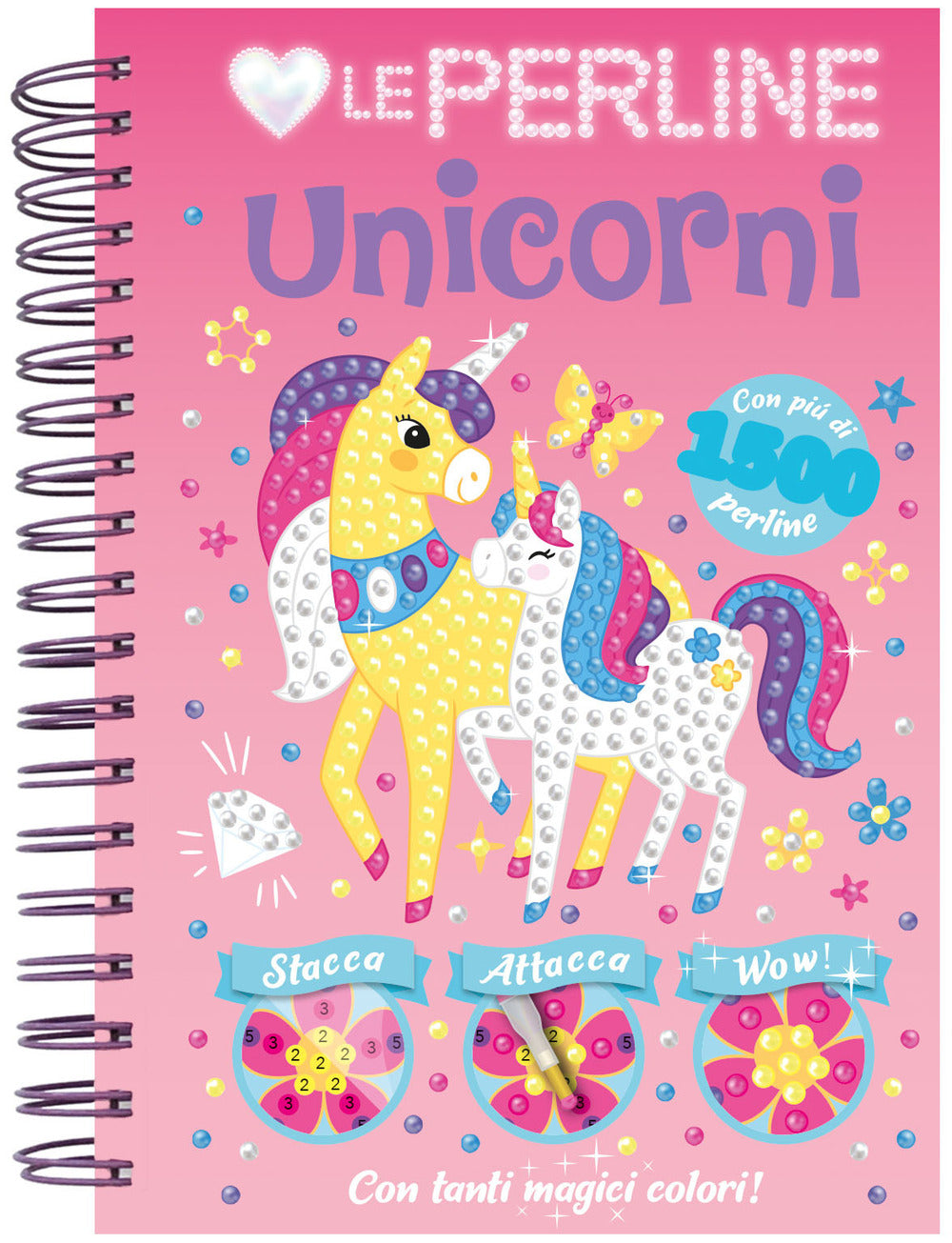 Copertina del libro AMO LE PERLINE. UNICORNI. EDIZ. A COLORI