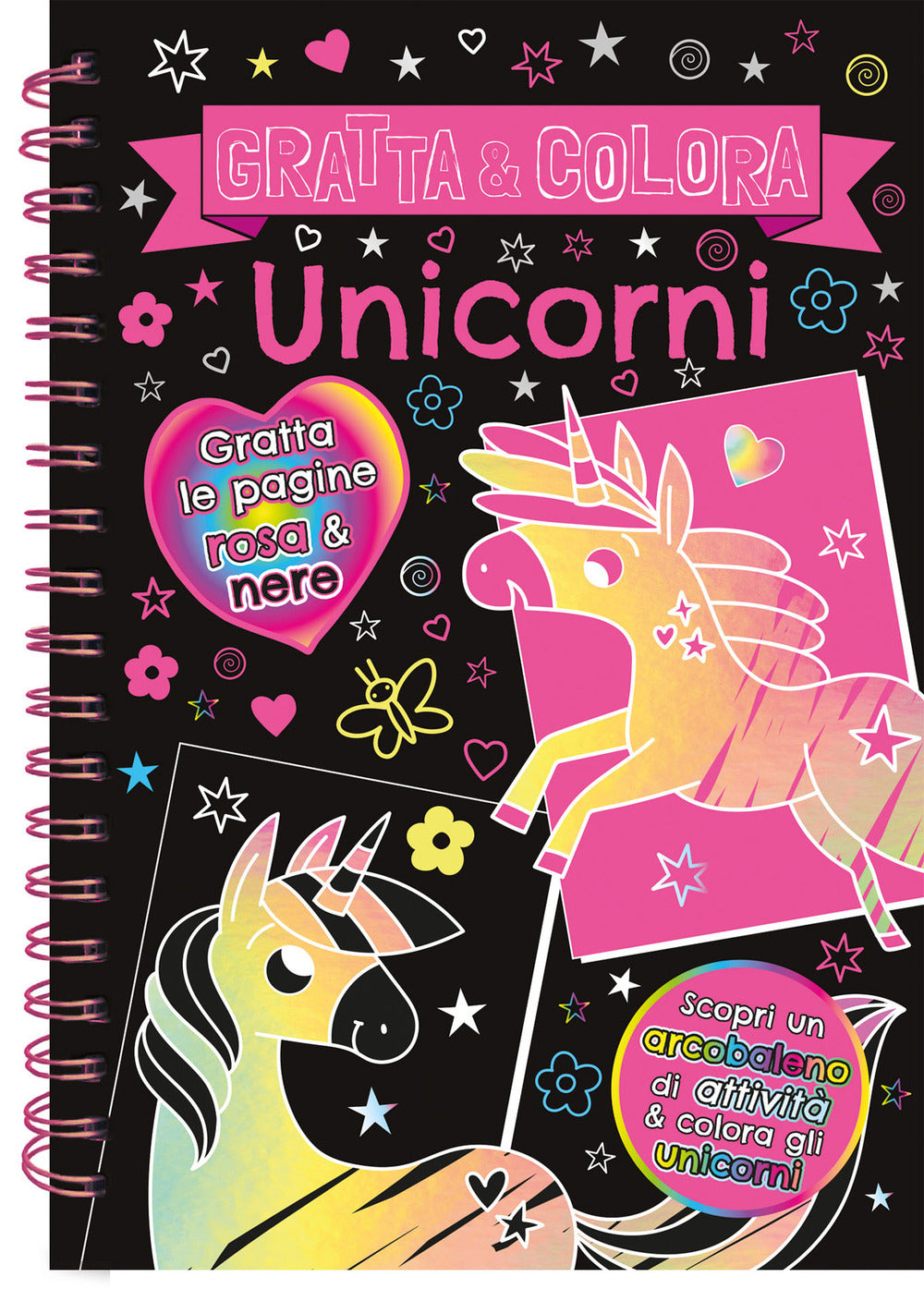 Copertina del libro GRATTA E COLORA. UNICORNI. EDIZ. ILLUSTR