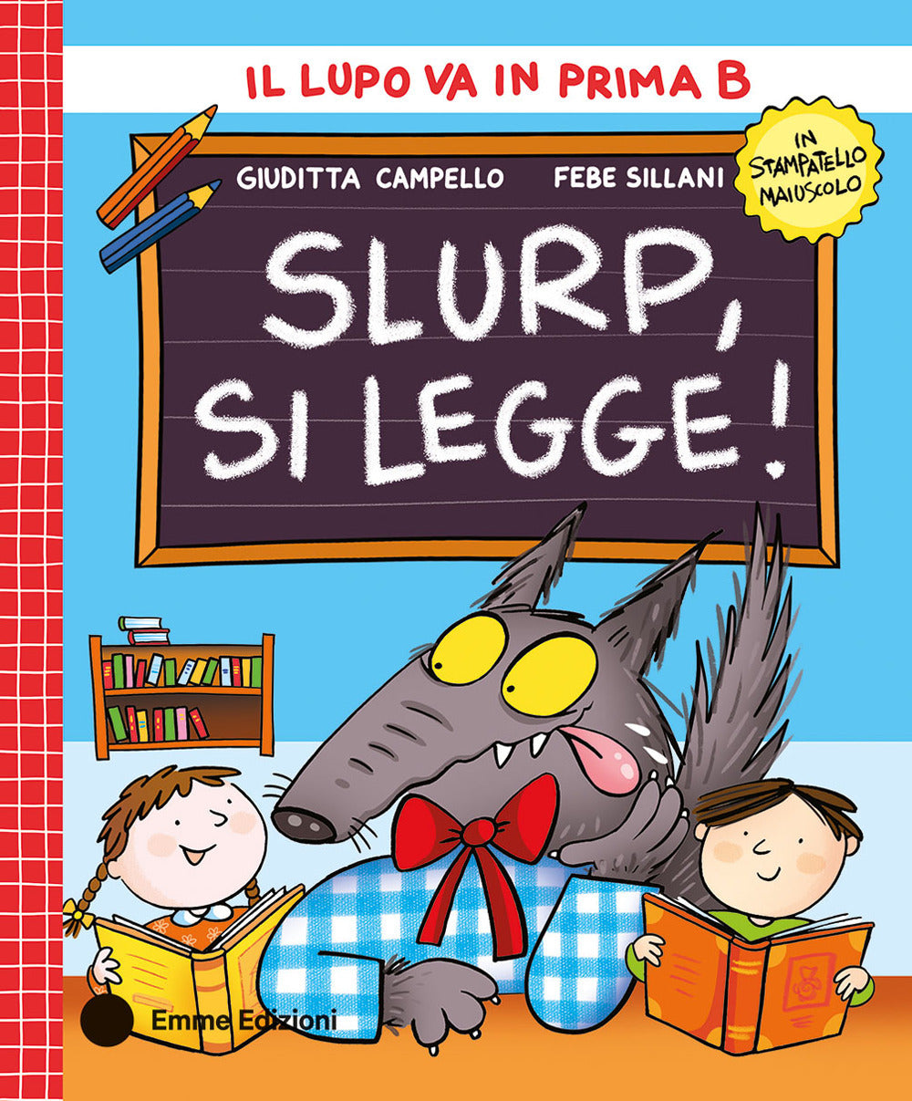 Copertina del libro SLURP, SI LEGGE! STAMPATELLO MAIUSCOLO.
