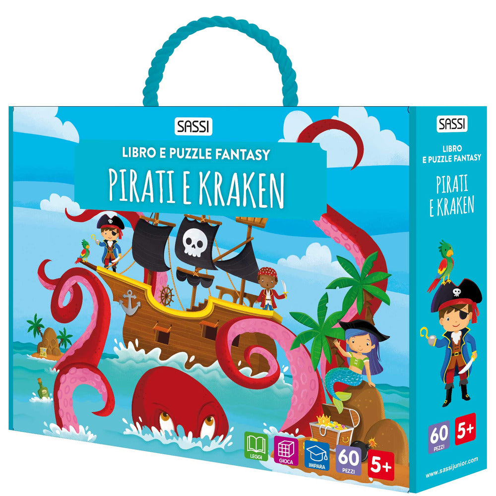 Copertina del libro PIRATI E KRAKEN. PUZZLE SAGOMATI. EDIZ.
