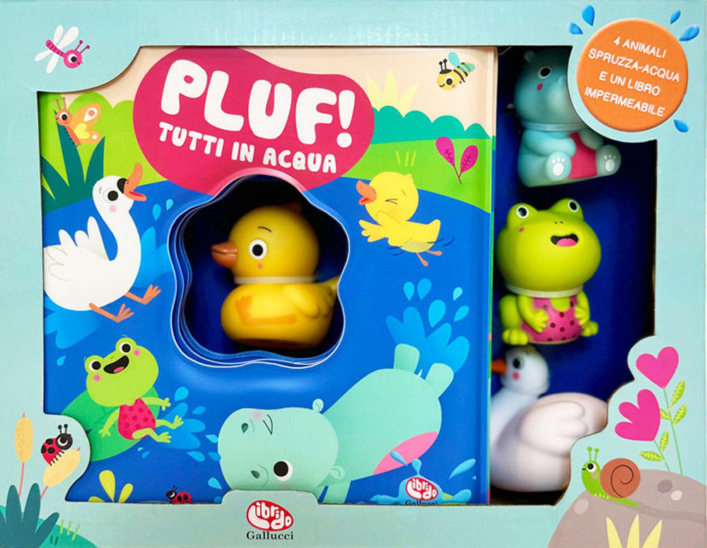 Copertina del libro PLUF! TUTTI IN ACQUA