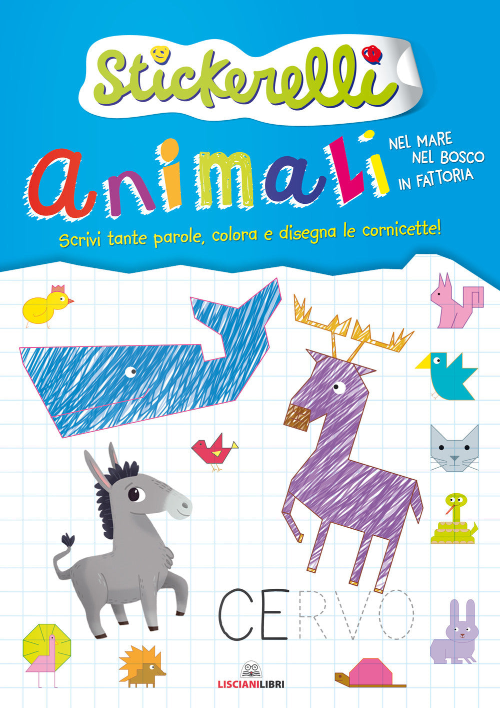 Copertina del libro ANIMALI NEL MARE, NEL BOSCO E IN FATTORI
