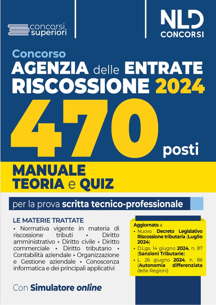 Copertina del libro CONCORSO AGENZIA DELLE ENTRATE RISCOSSIO