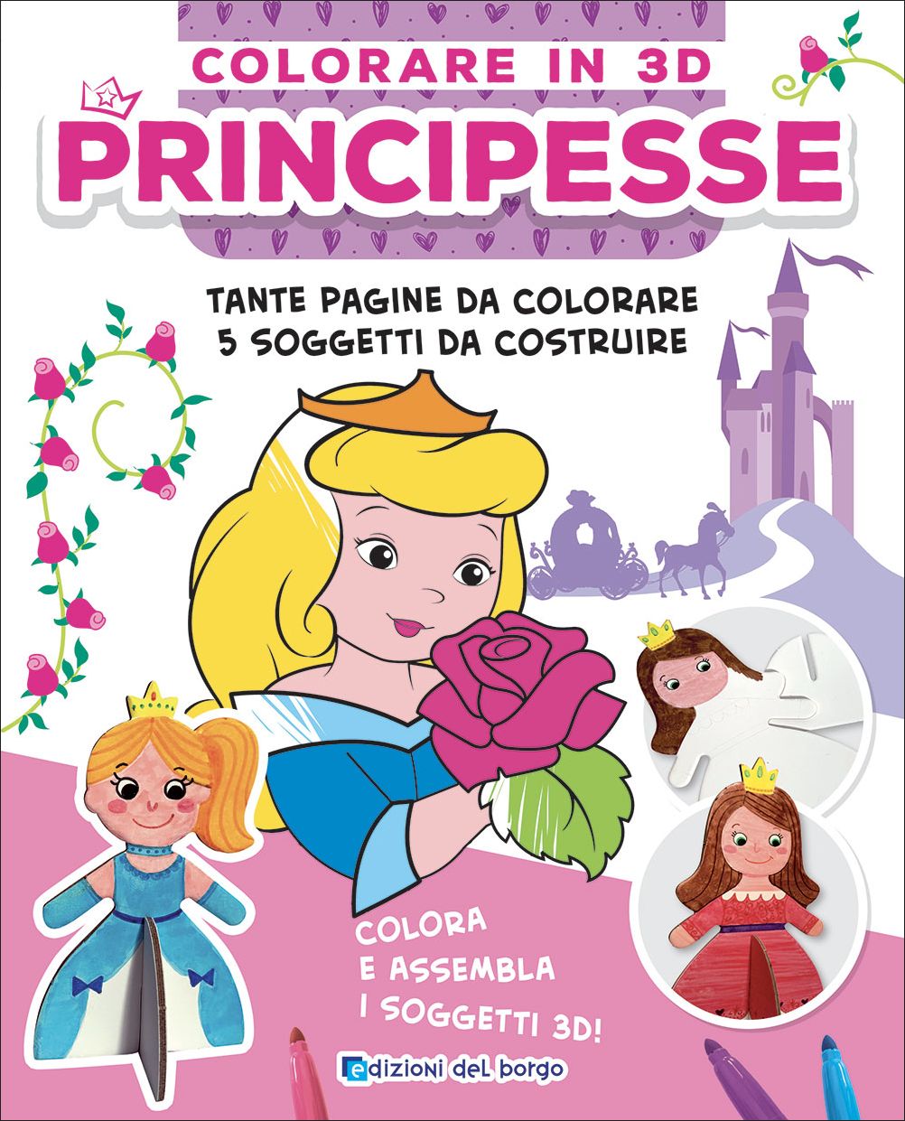 Copertina del libro COLORARE IN 3D - PRINCIPESSE Immagine principale del prodotto