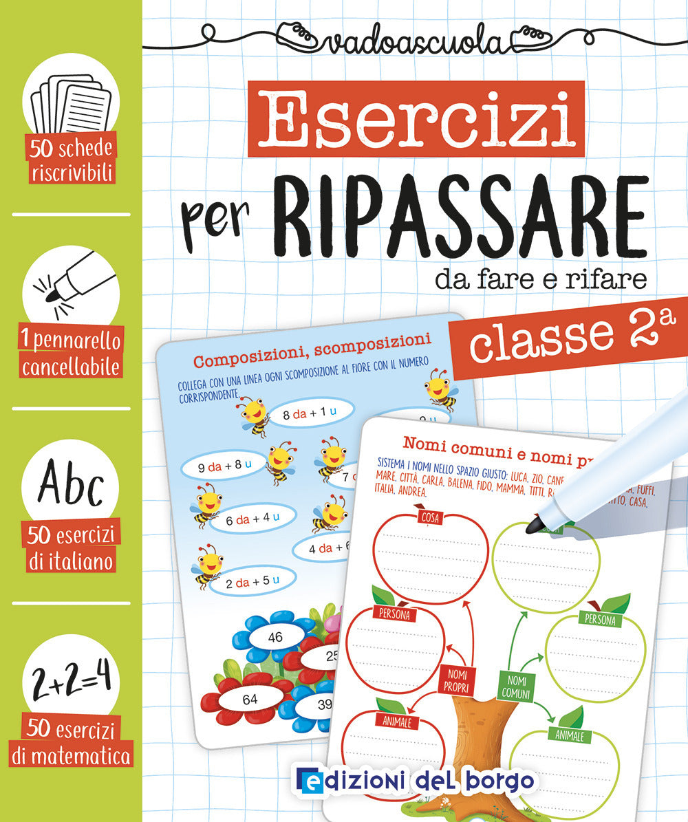 Copertina del libro ESERCIZI PER RIPASSARE CLASSE 2