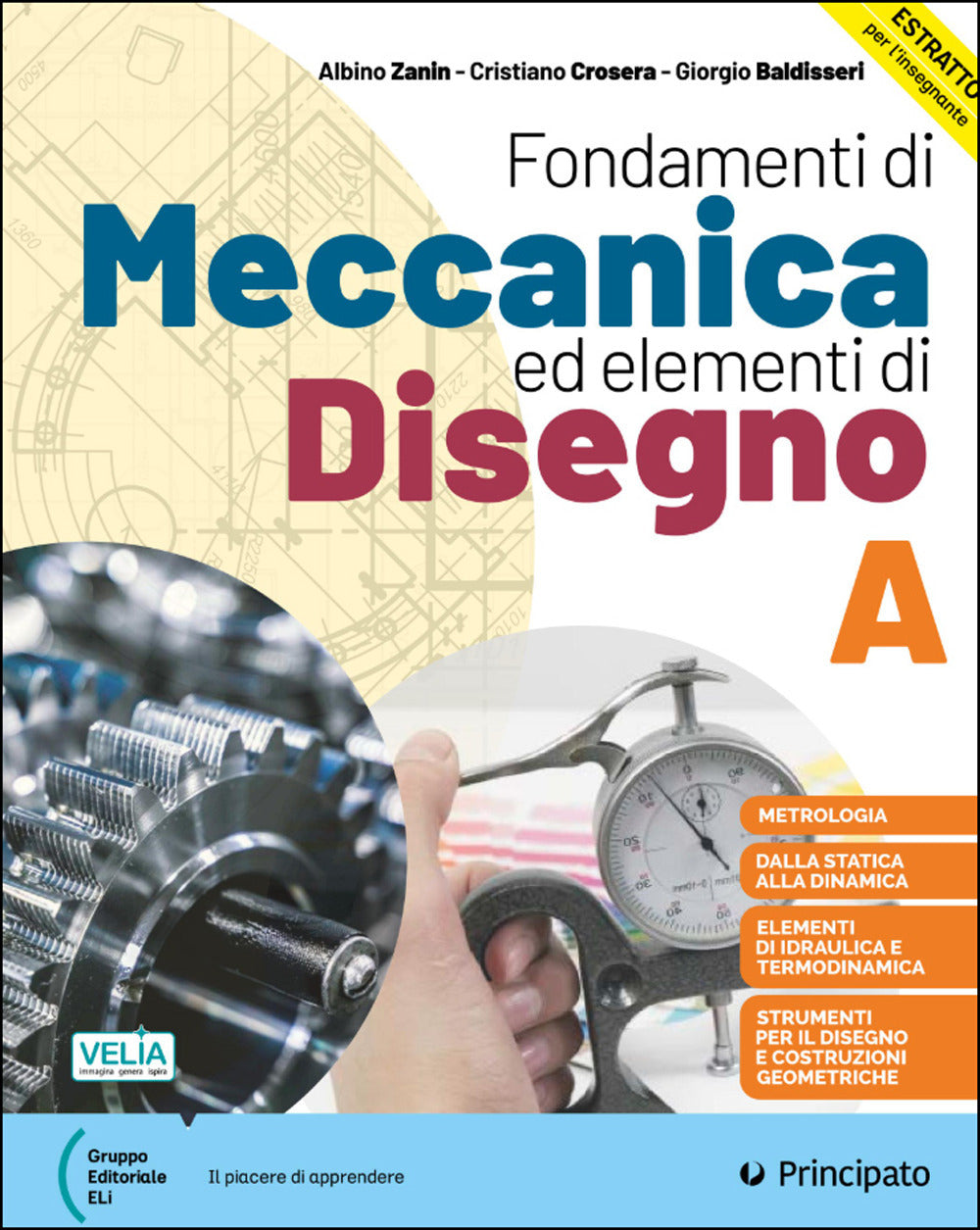 Copertina del libro FONDAMENTI DI MECCANICA ED ELEMENTI DI D