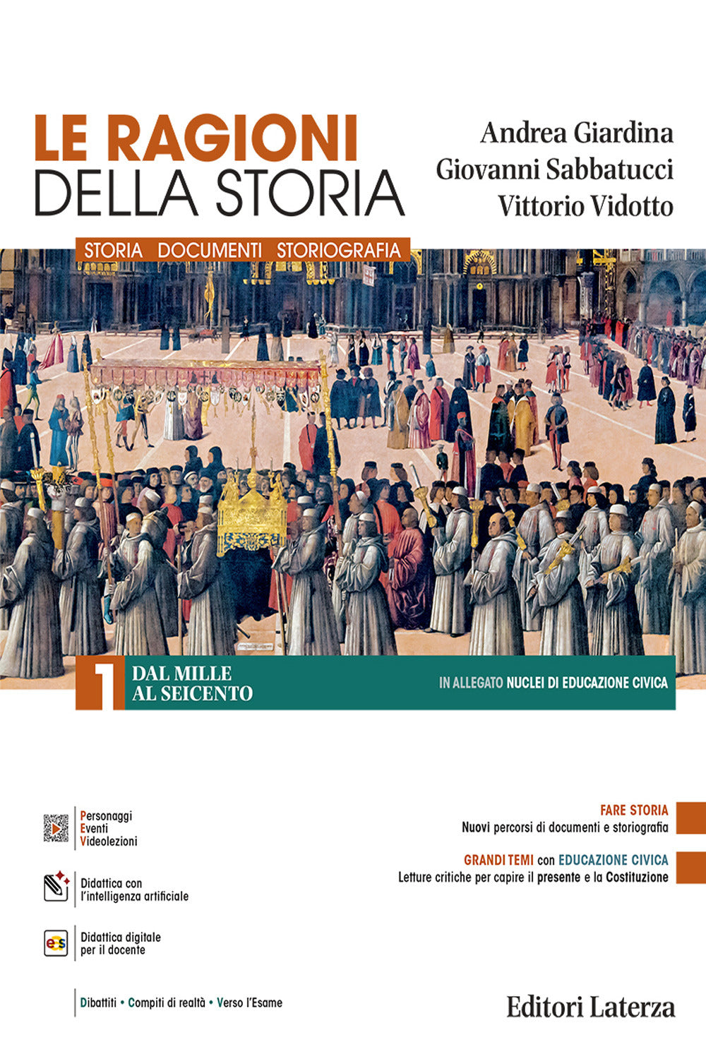 Copertina del libro LE RAGIONI DELLA STORIA 1 ED.MISTA