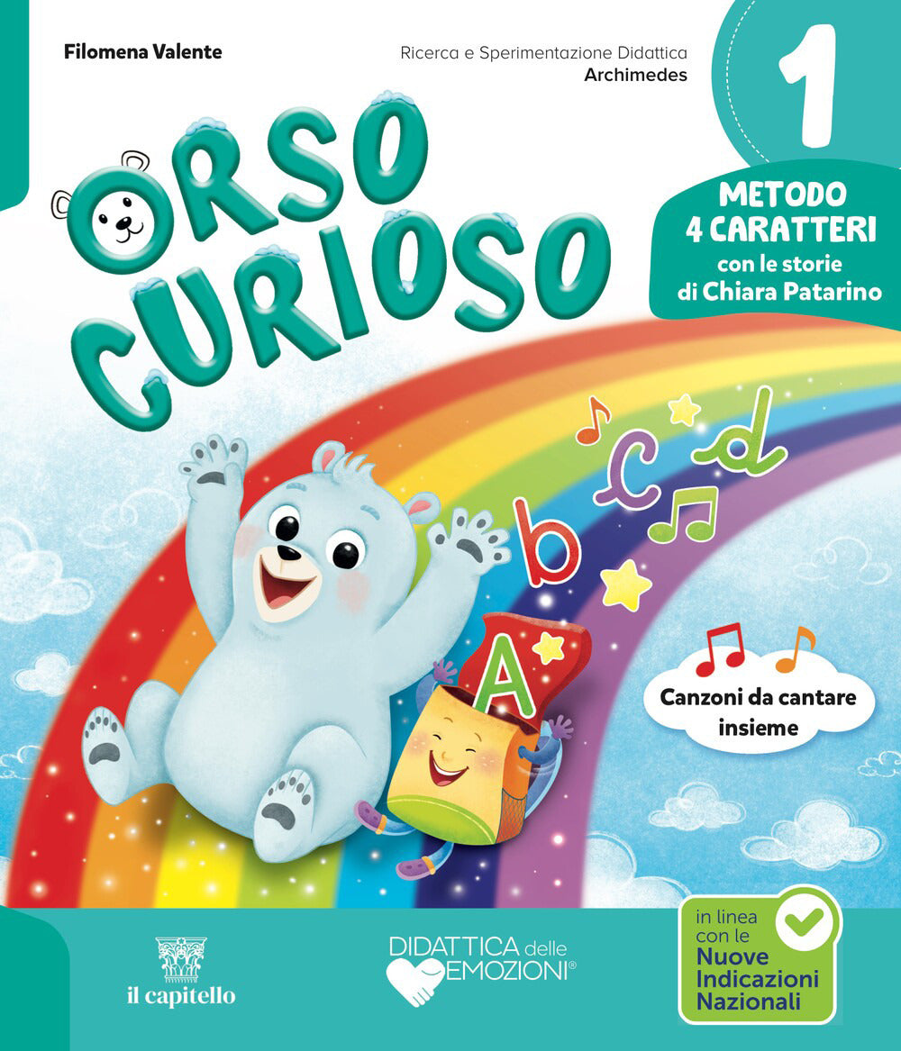 Copertina del libro ORSO CURIOSO 1 - METODO QUATTRO CARATTER