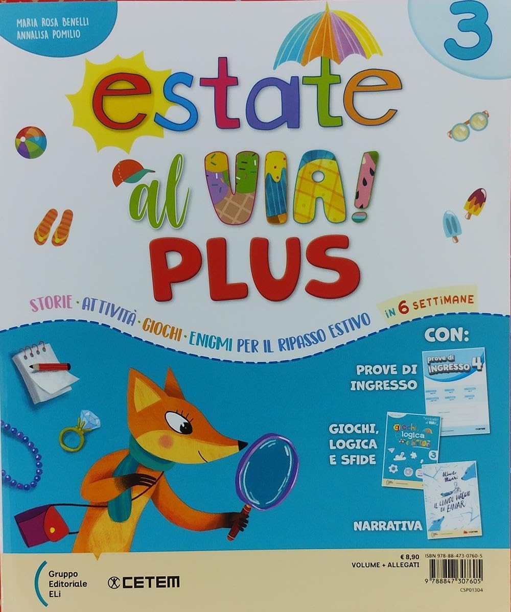 Copertina del libro ESTATE AL VIA PLUS 3