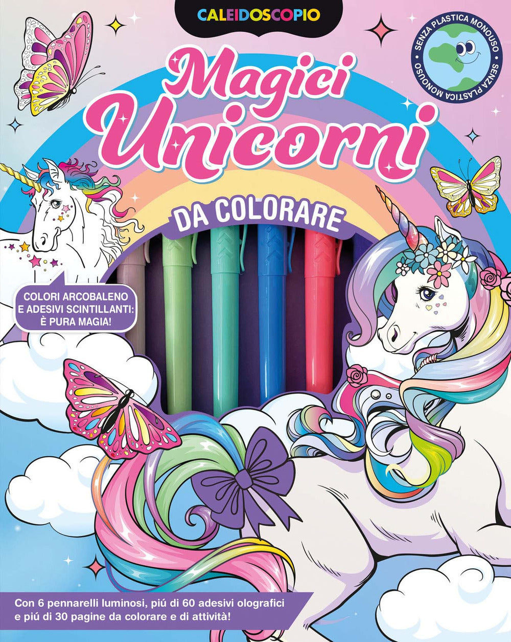 Copertina del libro CALEIDOSCOPIO. MAGICI UNICORNI. EDIZ. IL Immagine principale del prodotto