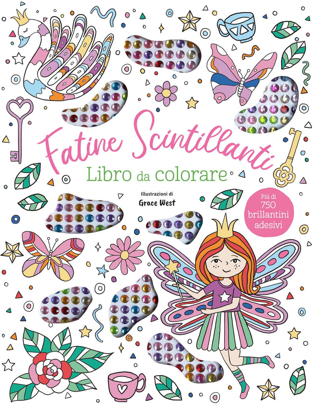 Copertina del libro FATINE SCINTILLANTI. LIBRO DA COLORARE Immagine principale del prodotto