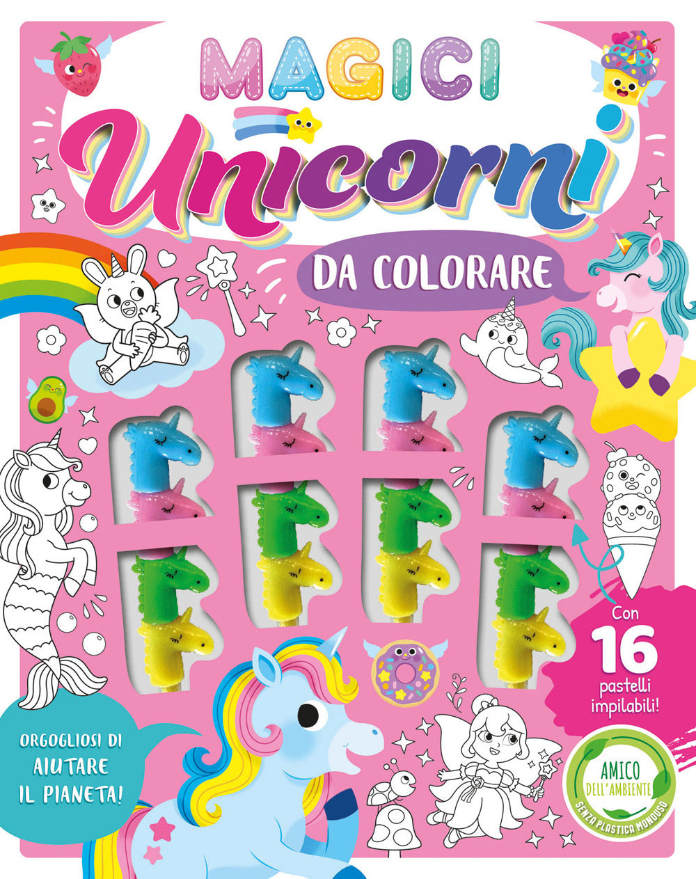Copertina del libro MAGICI UNICORNI DA COLORARE. EDIZ. ILLUS