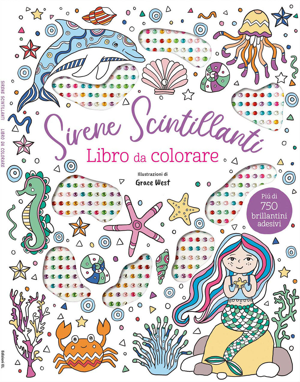 Copertina del libro SIRENE SCINTILLANTI. LIBRO DA COLORARE.