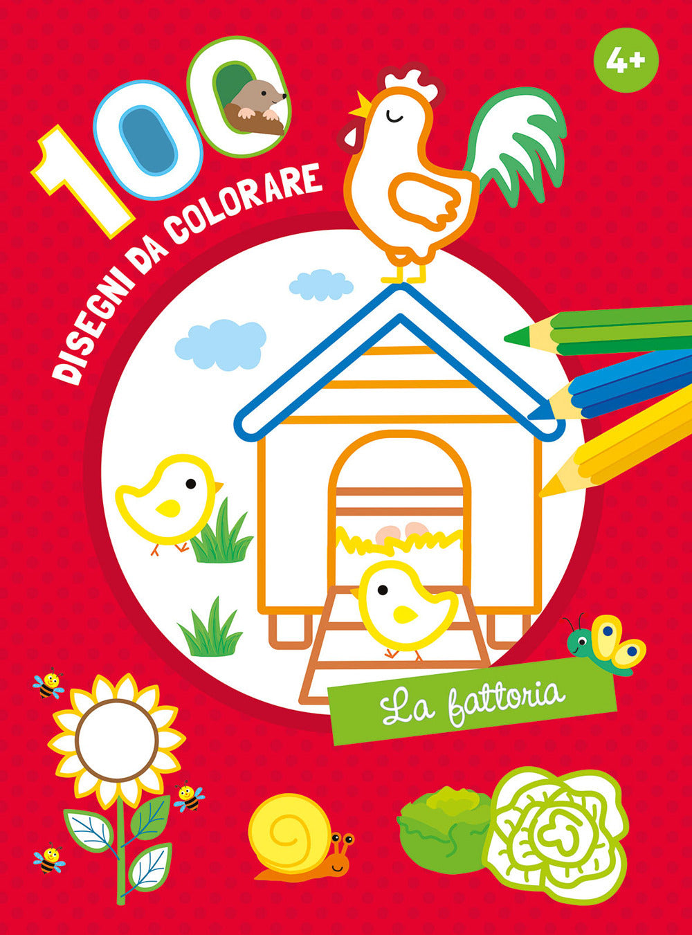 Copertina del libro LA FATTORIA. 100 DISEGNI DA COLORARE. ED