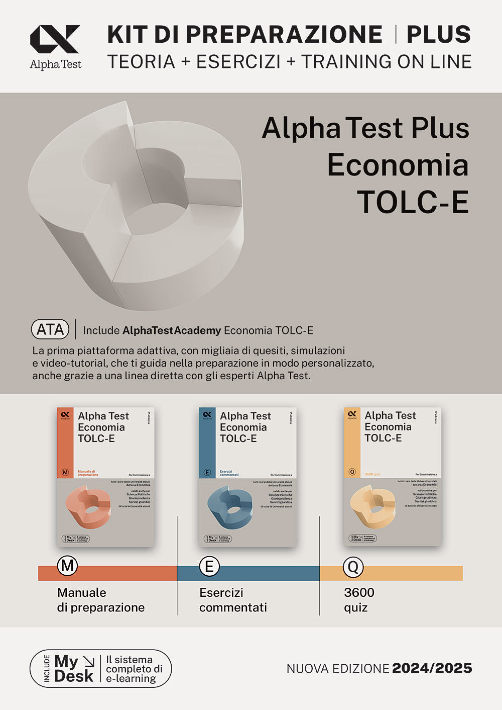 Copertina del libro ECONOMIA TOLC-E. KIT PLUS