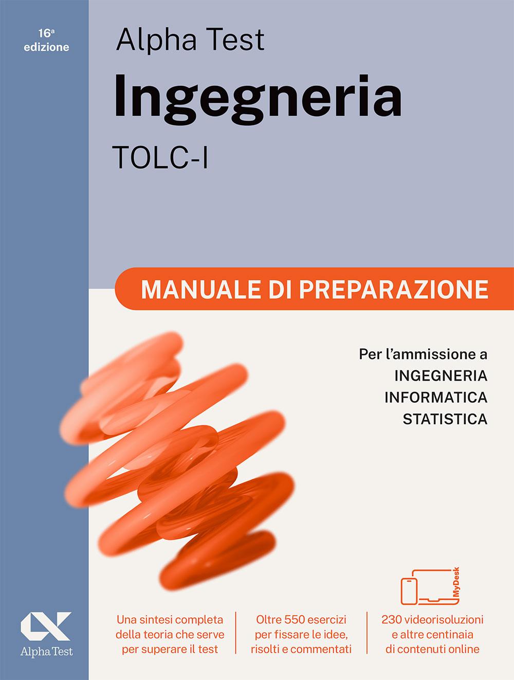 Copertina del libro ALPHA TEST INGEGNERIA TOLC-I - KIT DI PR