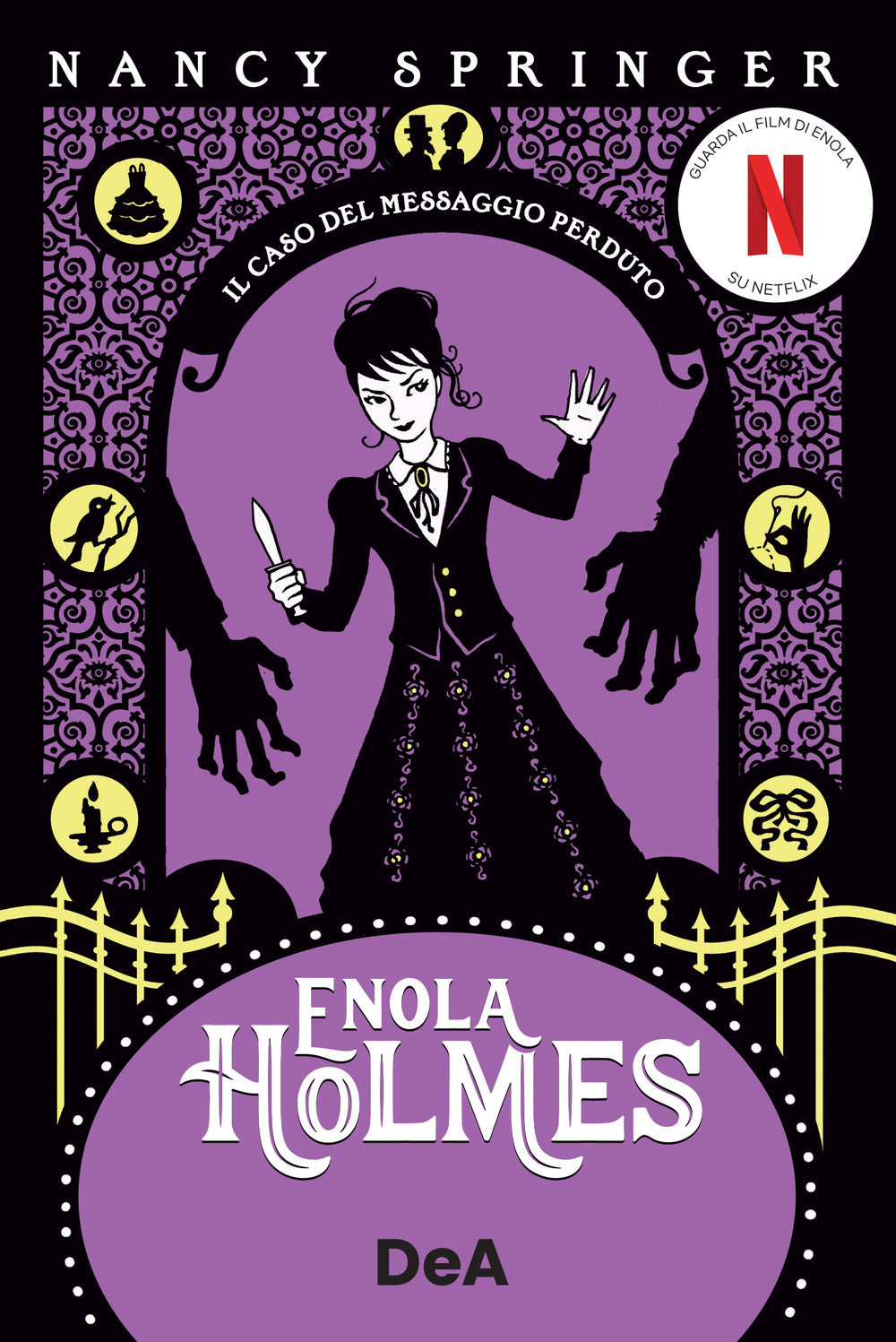 Copertina del libro ENOLA HOLMES. IL CASO DEL MESSAGGIO PERD