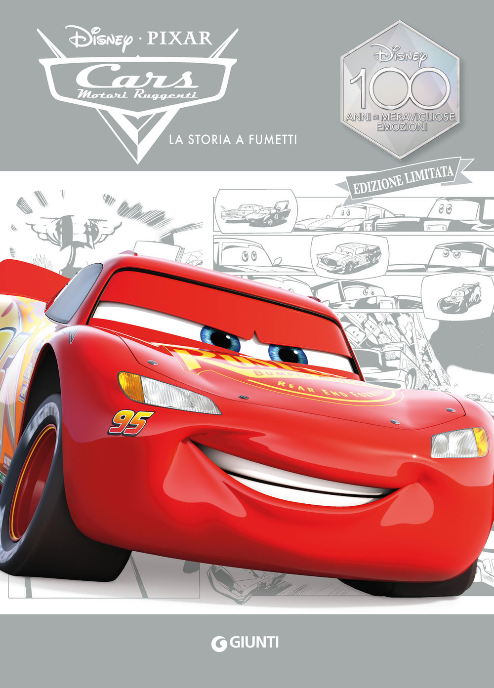 Copertina del libro CARS MOTORI RUGGENTI LA STORIA A FUMETTI