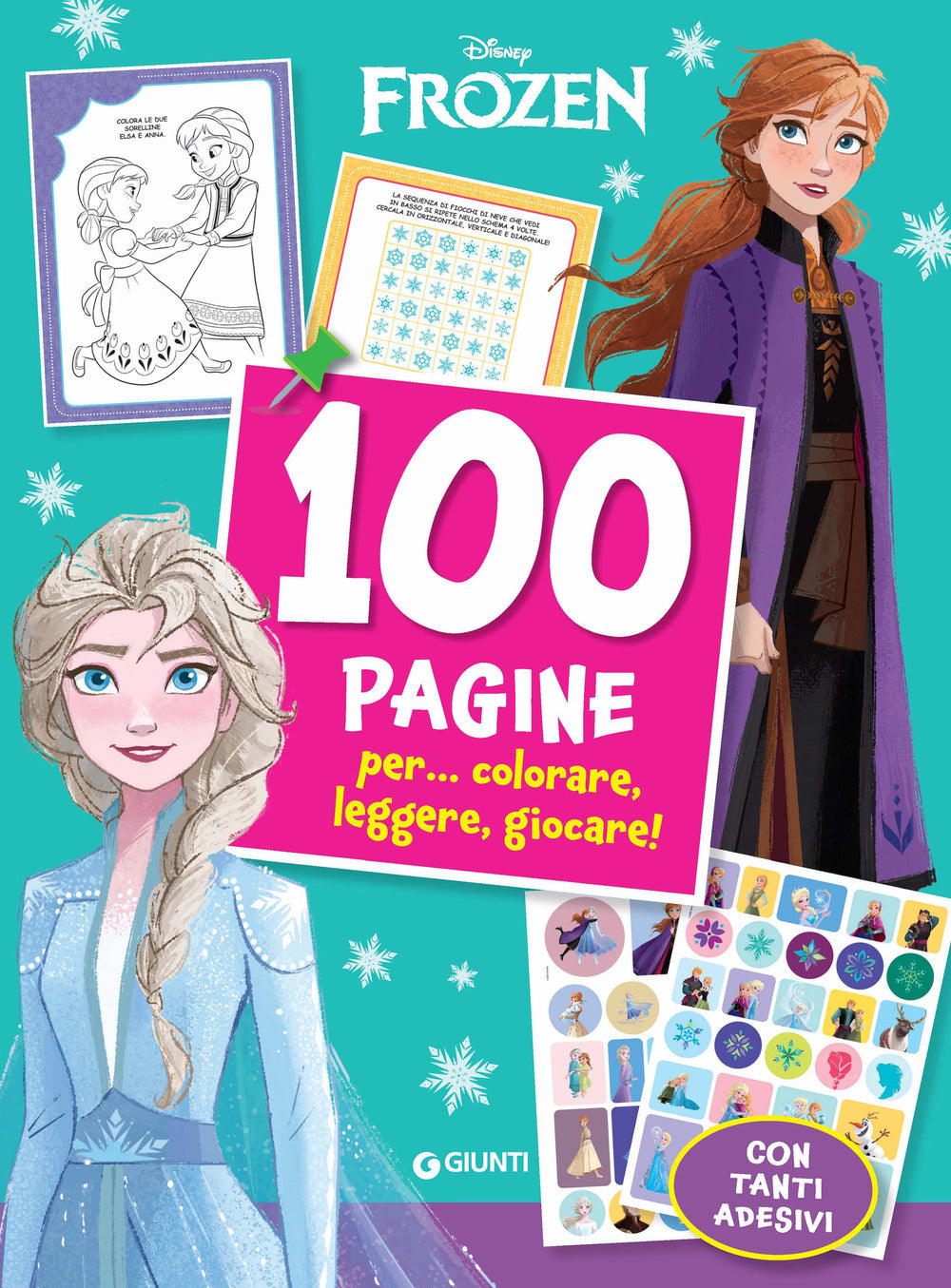 Copertina del libro FROZEN 100 PAGINE PER... COLORARE, LEGGE