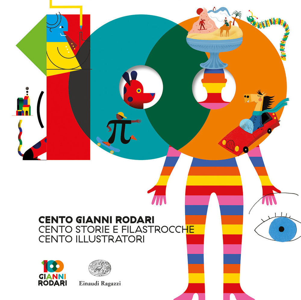 Copertina del libro CENTO GIANNI RODARI. CENTO STORIE E FILA