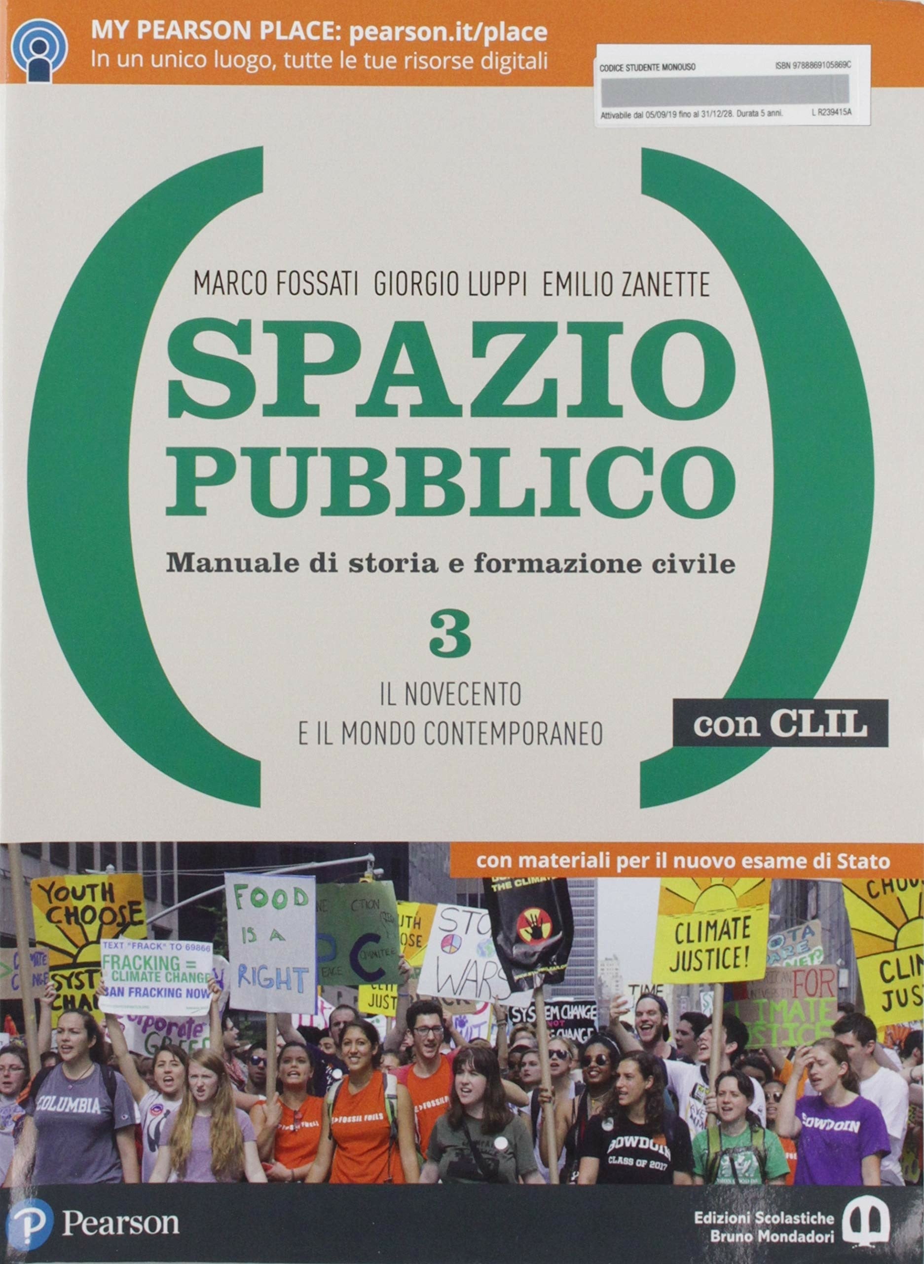 Copertina del libro SPAZIO PUBBLICO ED. CLIL 3 ED. MISTA Immagine principale del prodotto