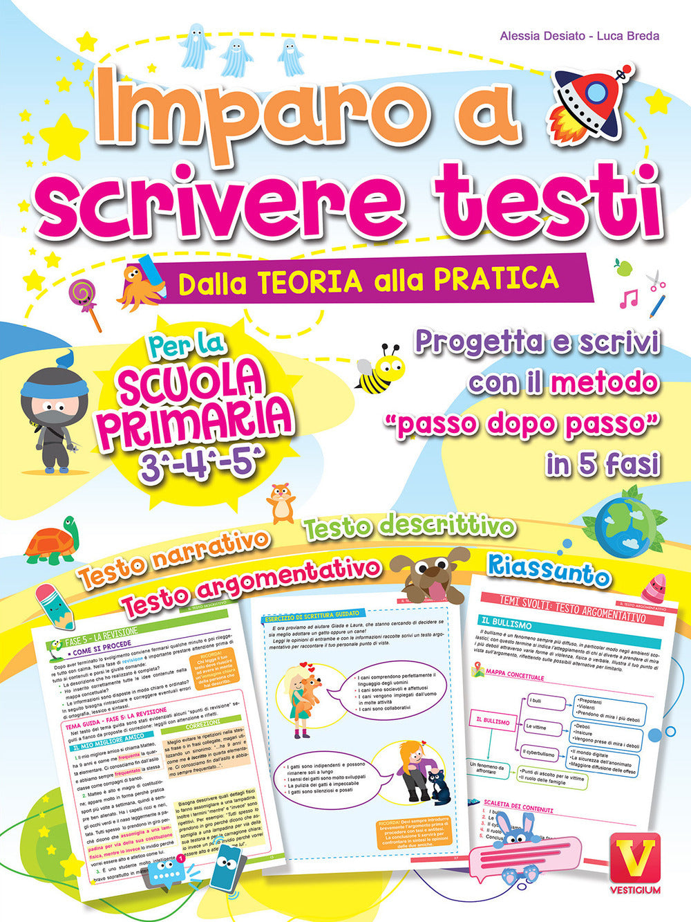 Copertina del libro IMPARO A SCRIVERE TESTI 3 4 5