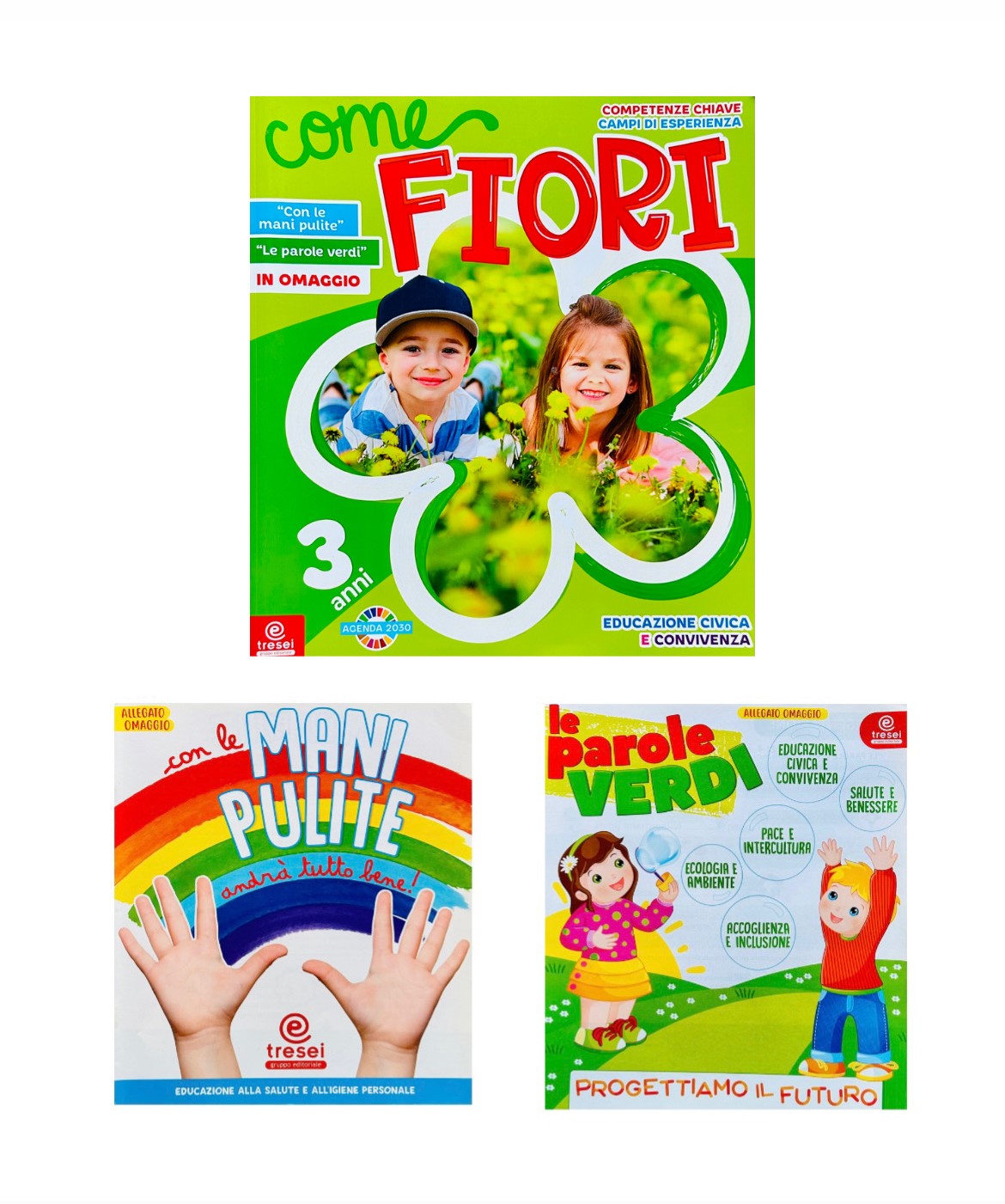 Copertina del libro COME FIORI - 3 ANNI PER LA SCUOLA Immagine principale del prodotto