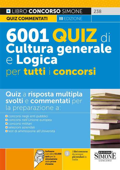 Copertina del libro 238 6001 QUIZ DI CULTURA GENERALE E LOGI