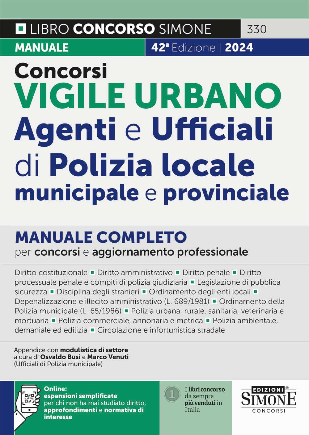 Copertina del libro 330 CONCOR. VIGILE URBANO E POLIZIA LOC.