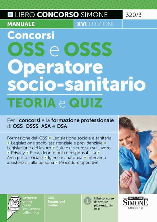 Copertina del libro CONCORSI OSS E OSSS OPERATORE SOCIO-SANI