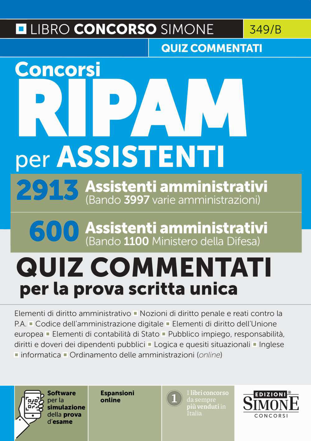 Copertina del libro CONCORSI RIPAM PER ASSISTENTI 2913 ASSIS