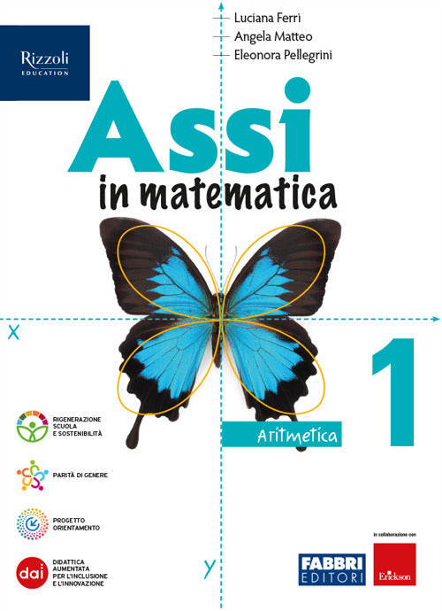 Copertina del libro ASSI IN MATEMATICA-1 ARITMETICA+GEOMETRI Immagine principale del prodotto