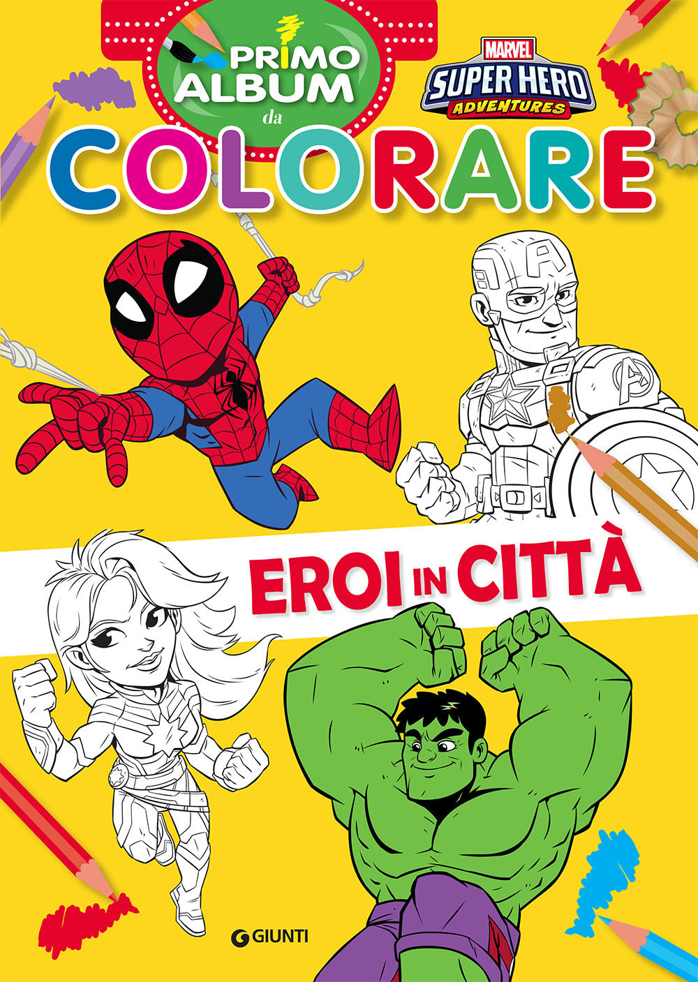 Copertina del libro PRIMO ALBUM DA COLORARE MARVEL SUPER HER