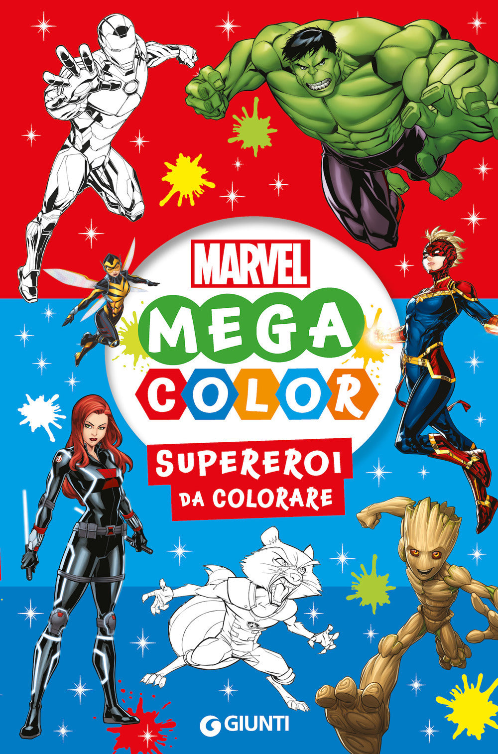 Copertina del libro MEGA COLOR MARVEL SUPEREROI DA COLORARE